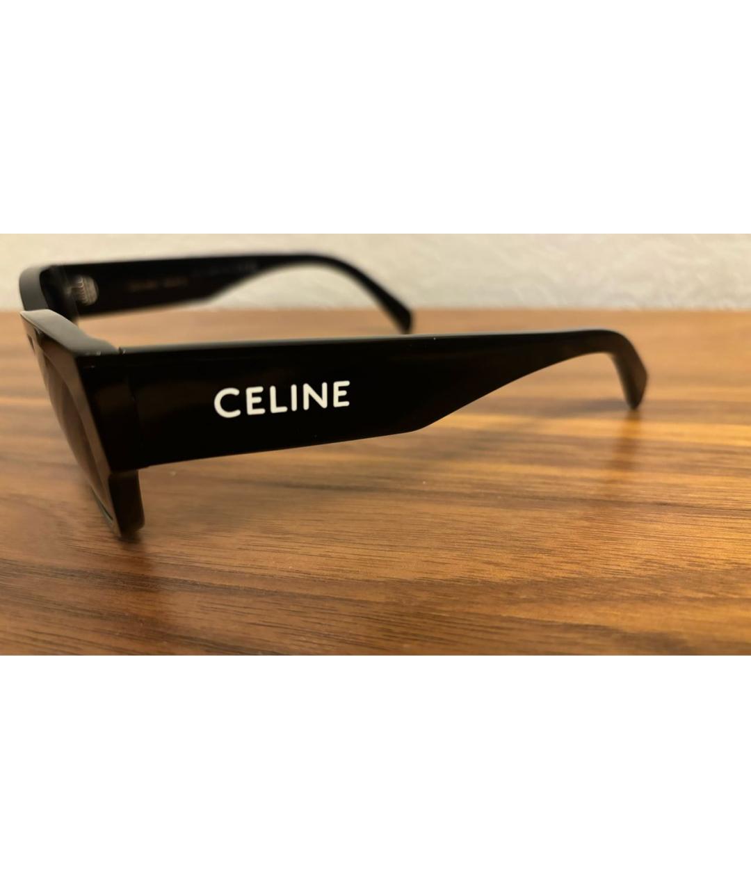 CELINE Черные пластиковые солнцезащитные очки, фото 3