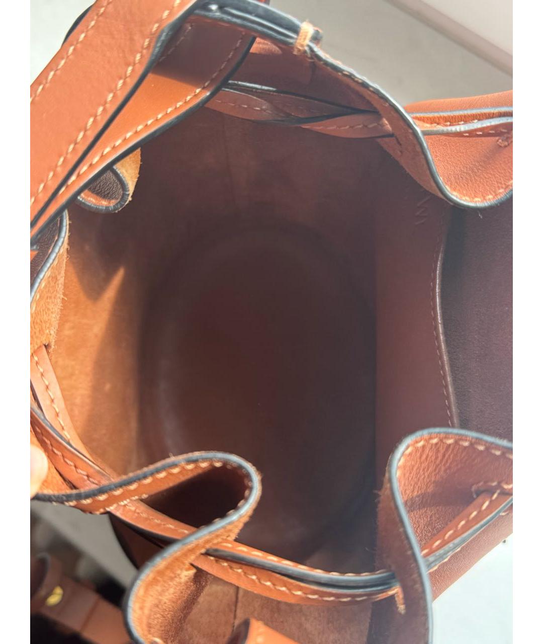 LOEWE Оранжевая кожаная сумка через плечо, фото 4