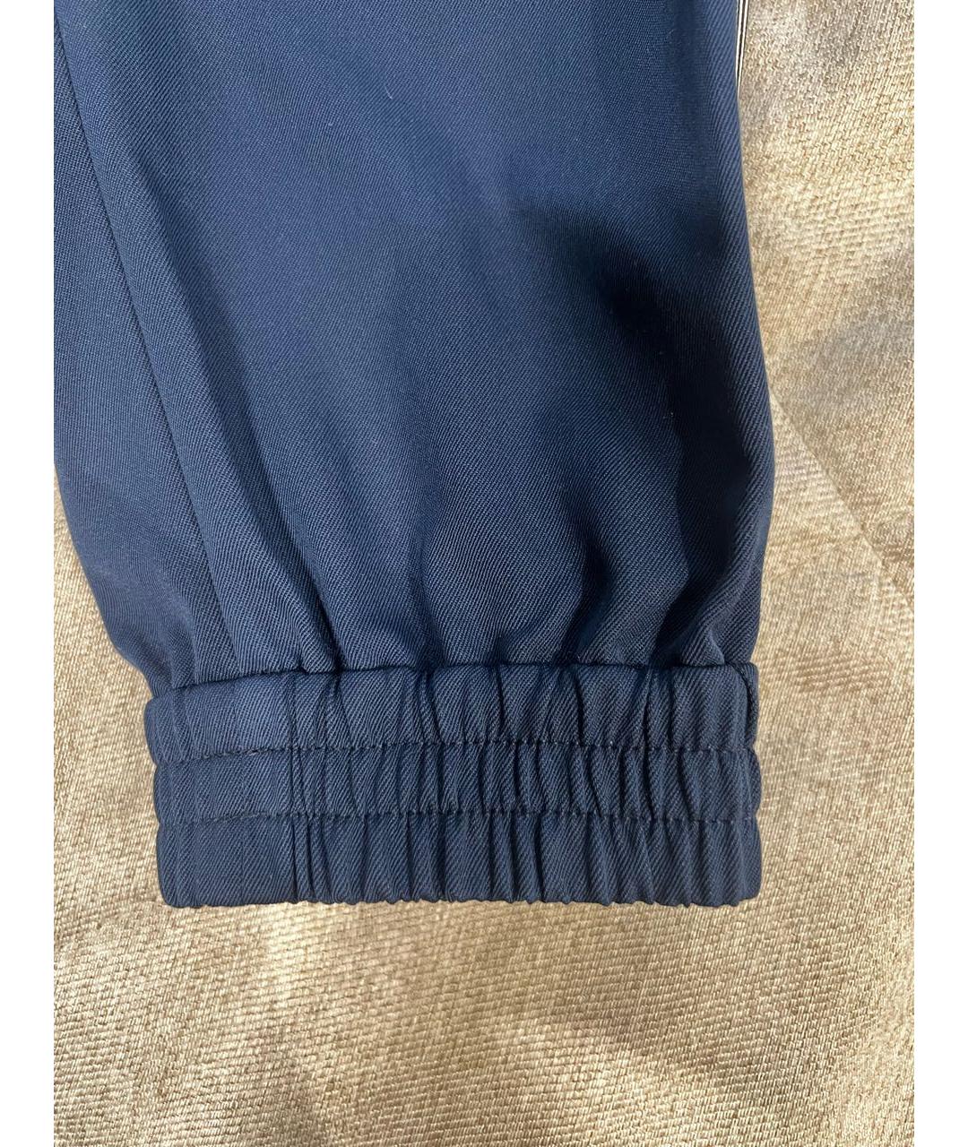 BURBERRY Темно-синие повседневные брюки, фото 4