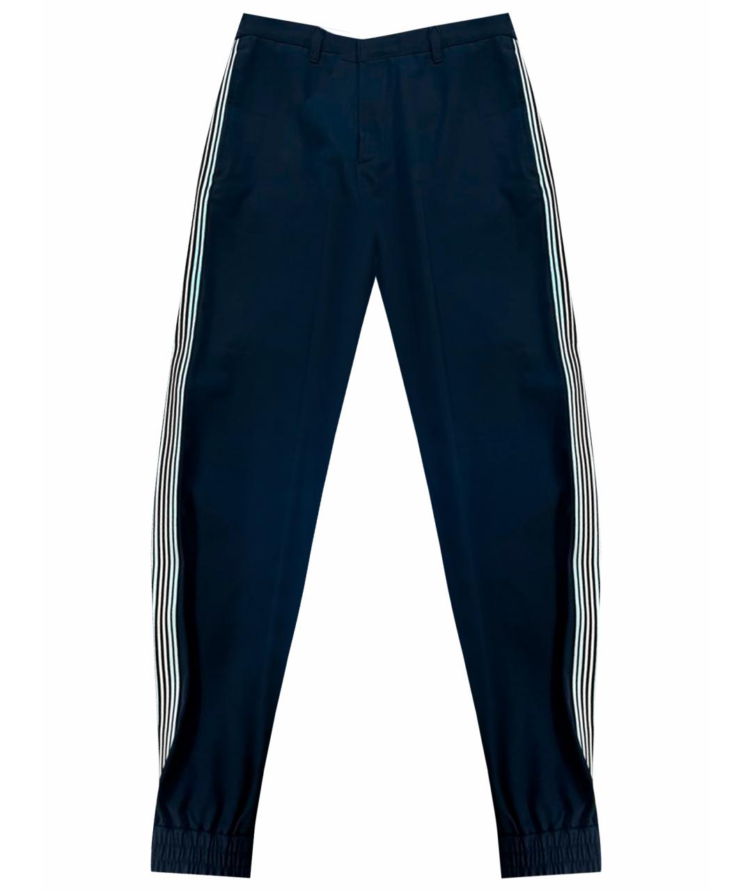 BURBERRY Темно-синие повседневные брюки, фото 1