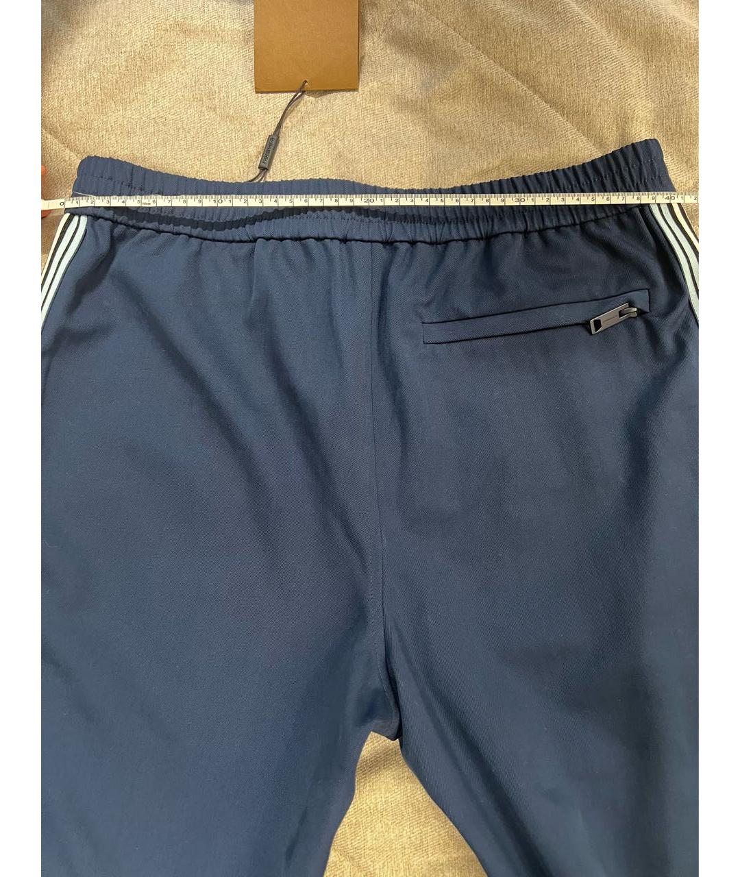 BURBERRY Темно-синие повседневные брюки, фото 8