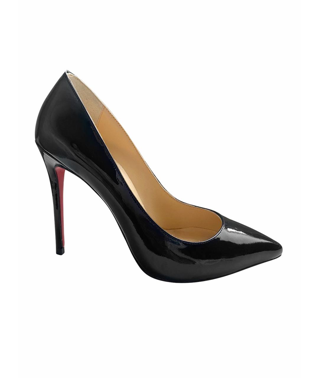 CHRISTIAN LOUBOUTIN Черные кожаные туфли, фото 1