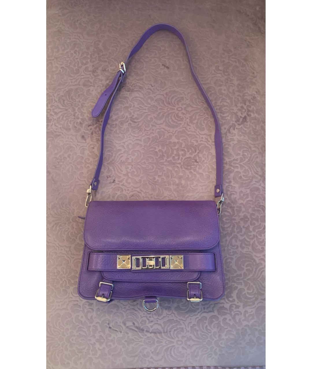 PROENZA SCHOULER Фиолетовая кожаная сумка через плечо, фото 9