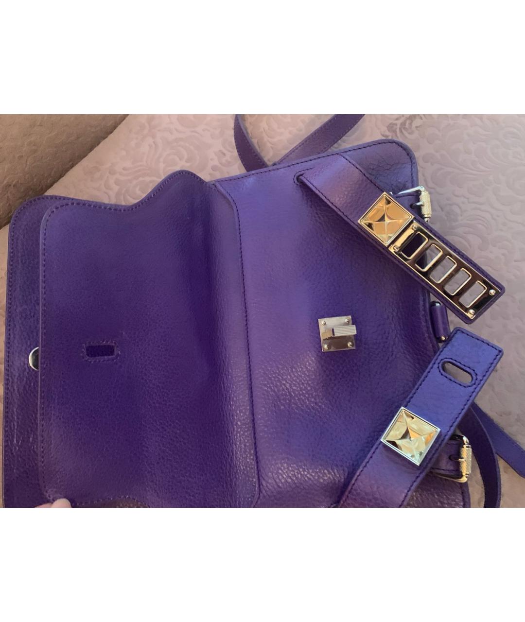 PROENZA SCHOULER Фиолетовая кожаная сумка через плечо, фото 4