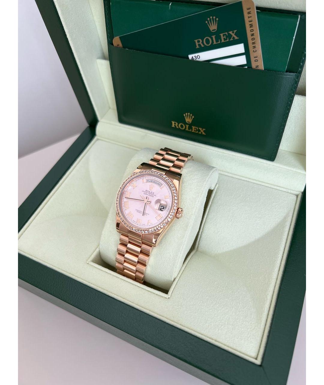 ROLEX Розовые часы из розового золота, фото 5