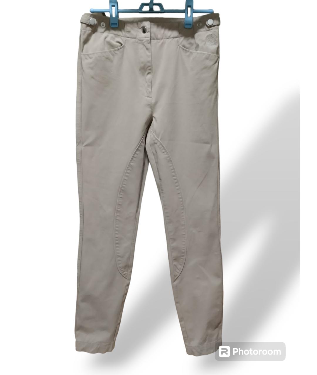 BELSTAFF Бежевые хлопко-эластановые прямые брюки, фото 9