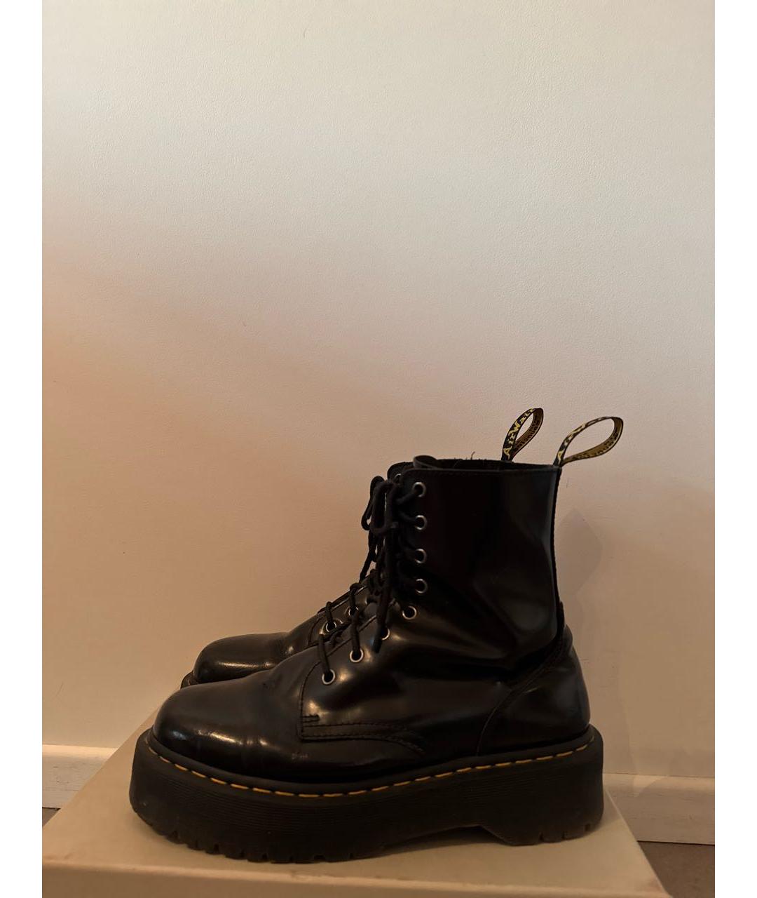 DR. MARTENS Черные кожаные высокие ботинки, фото 4