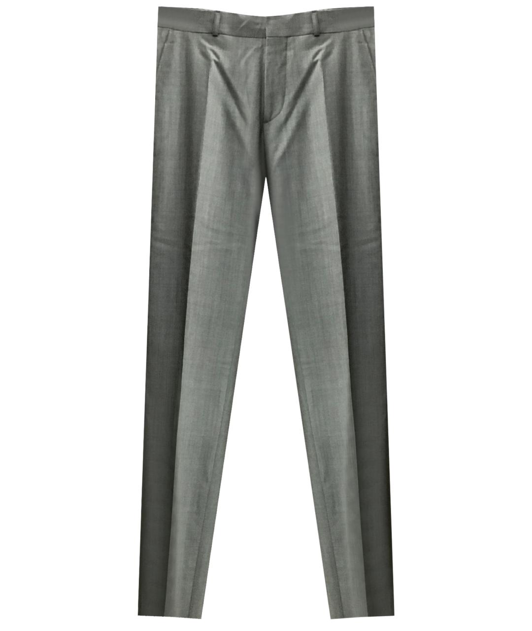 CHRISTIAN LACROIX Серые шерстяные классические брюки, фото 1