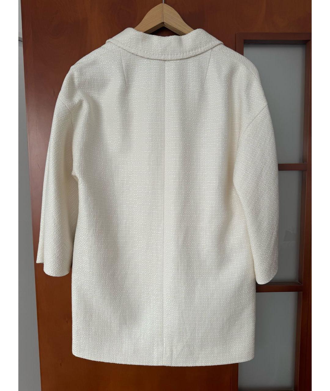 DOLCE&GABBANA Белое льняное пальто, фото 2