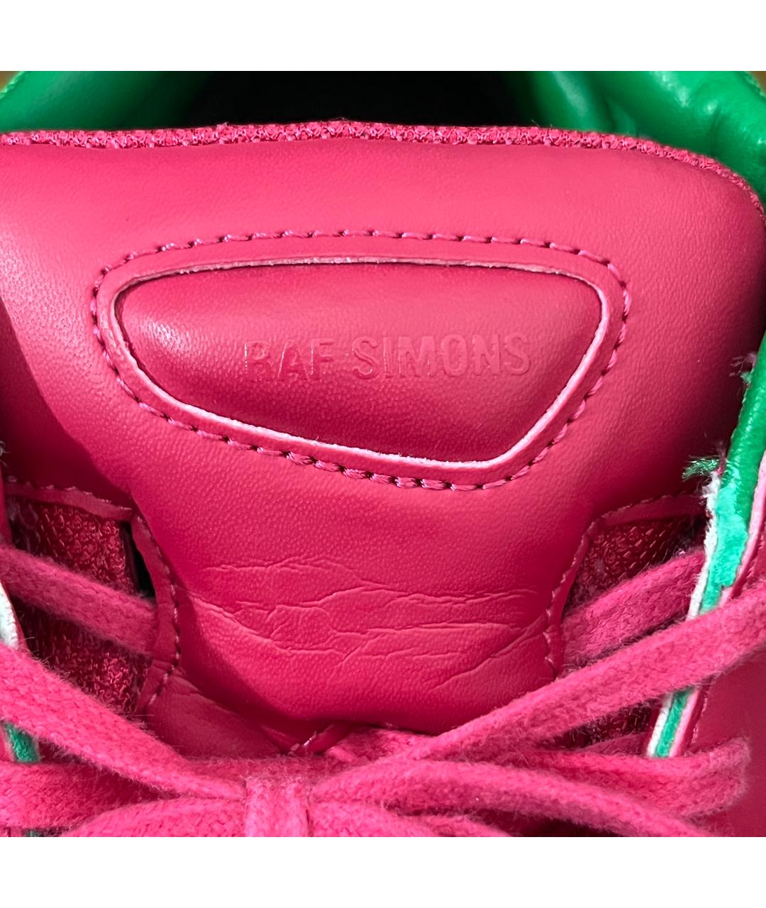 ADIDAS X RAF SIMONS Розовые кожаные низкие кроссовки / кеды, фото 6