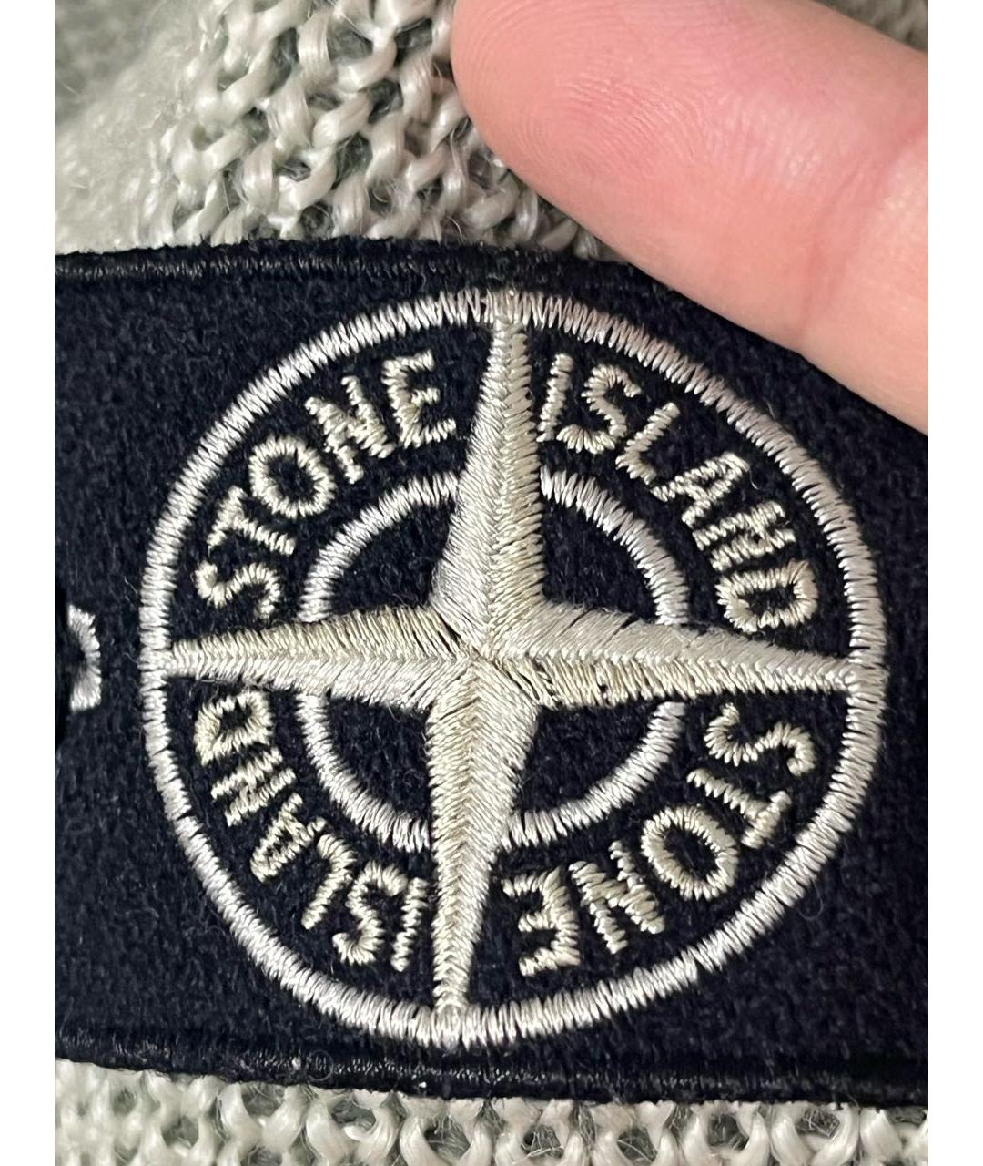 STONE ISLAND Зеленый шерстяной джемпер / свитер, фото 2