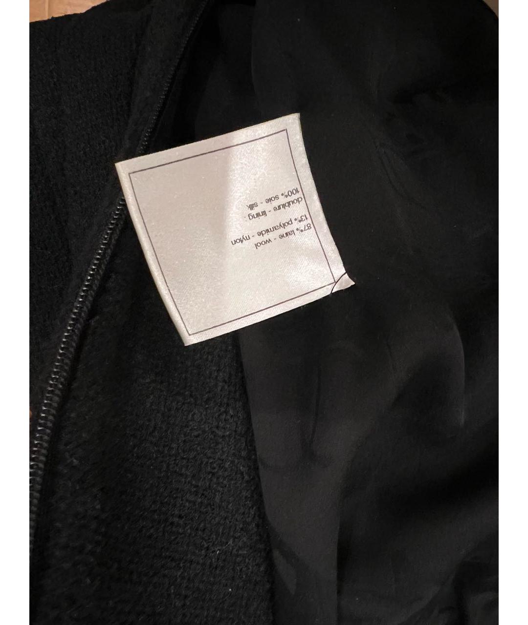 CHANEL Черное шерстяное повседневное платье, фото 7