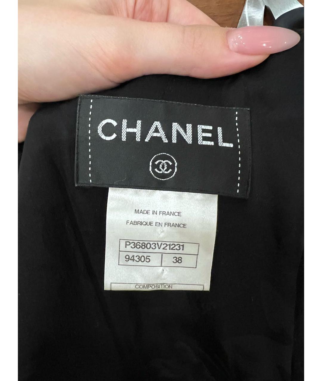 CHANEL Черное шерстяное повседневное платье, фото 3