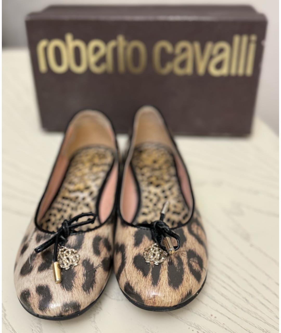 ROBERTO CAVALLI Балетки из лакированной кожи, фото 6