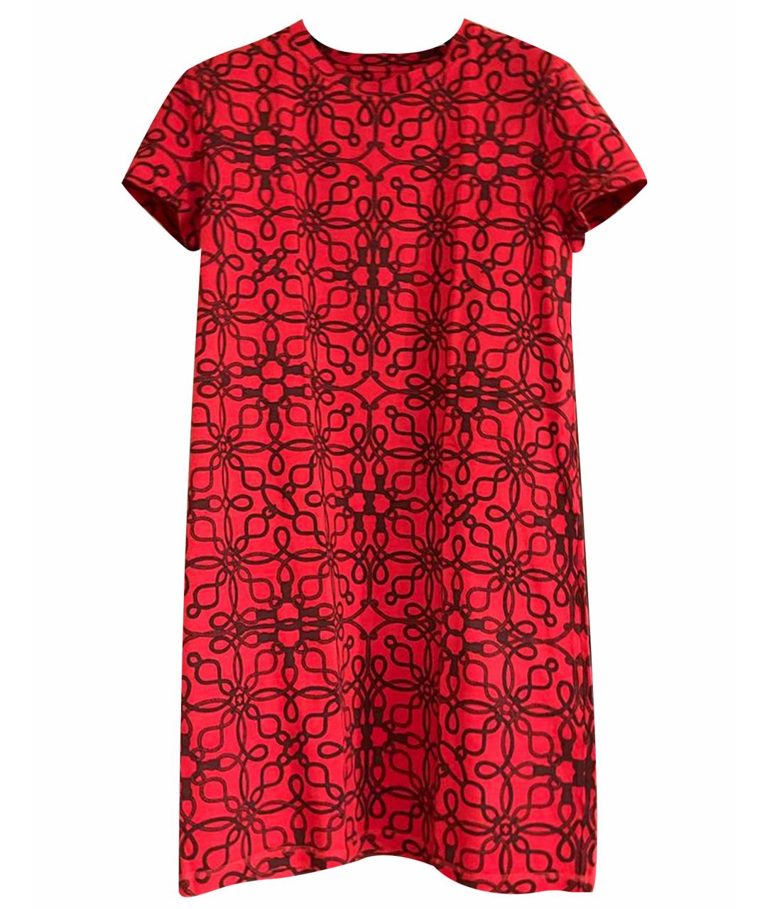 HERMES Красное хлопковое повседневное платье, фото 1