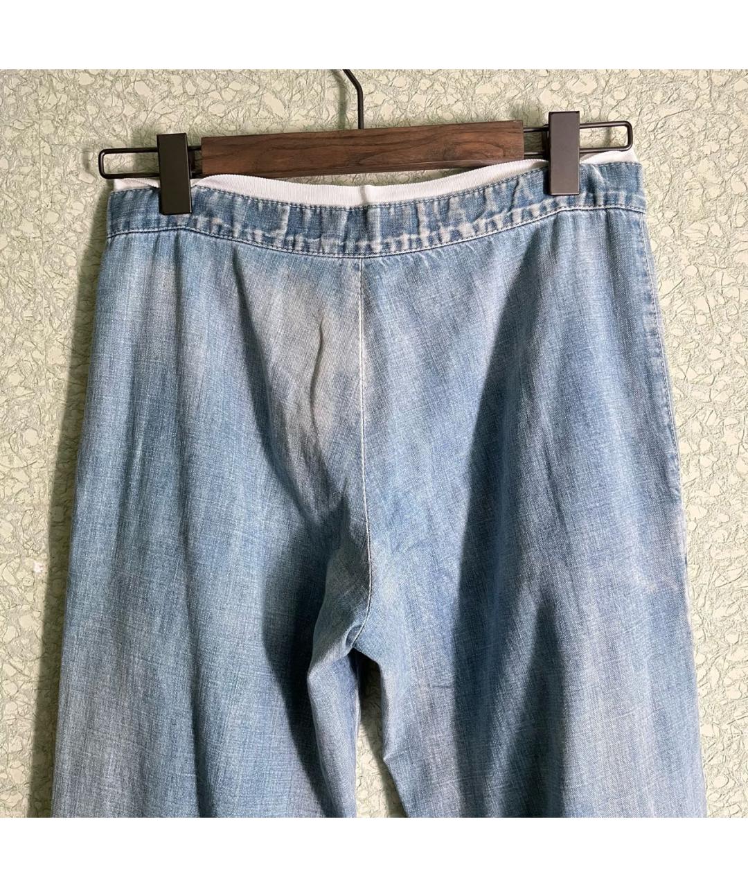 YOHJI YAMAMOTO Голубые хлопковые джинсы клеш, фото 7