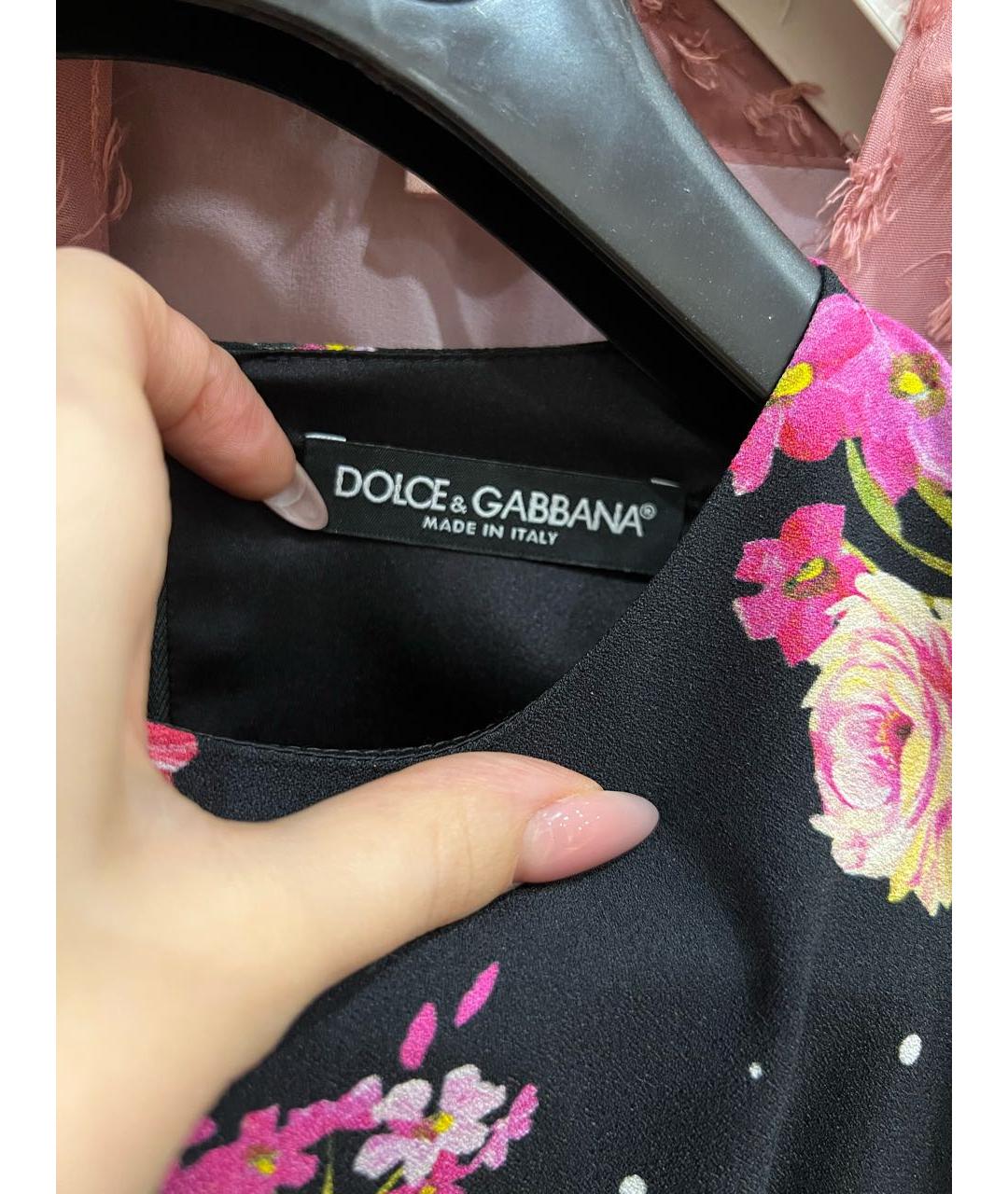 DOLCE&GABBANA Мульти шелковое коктейльное платье, фото 3