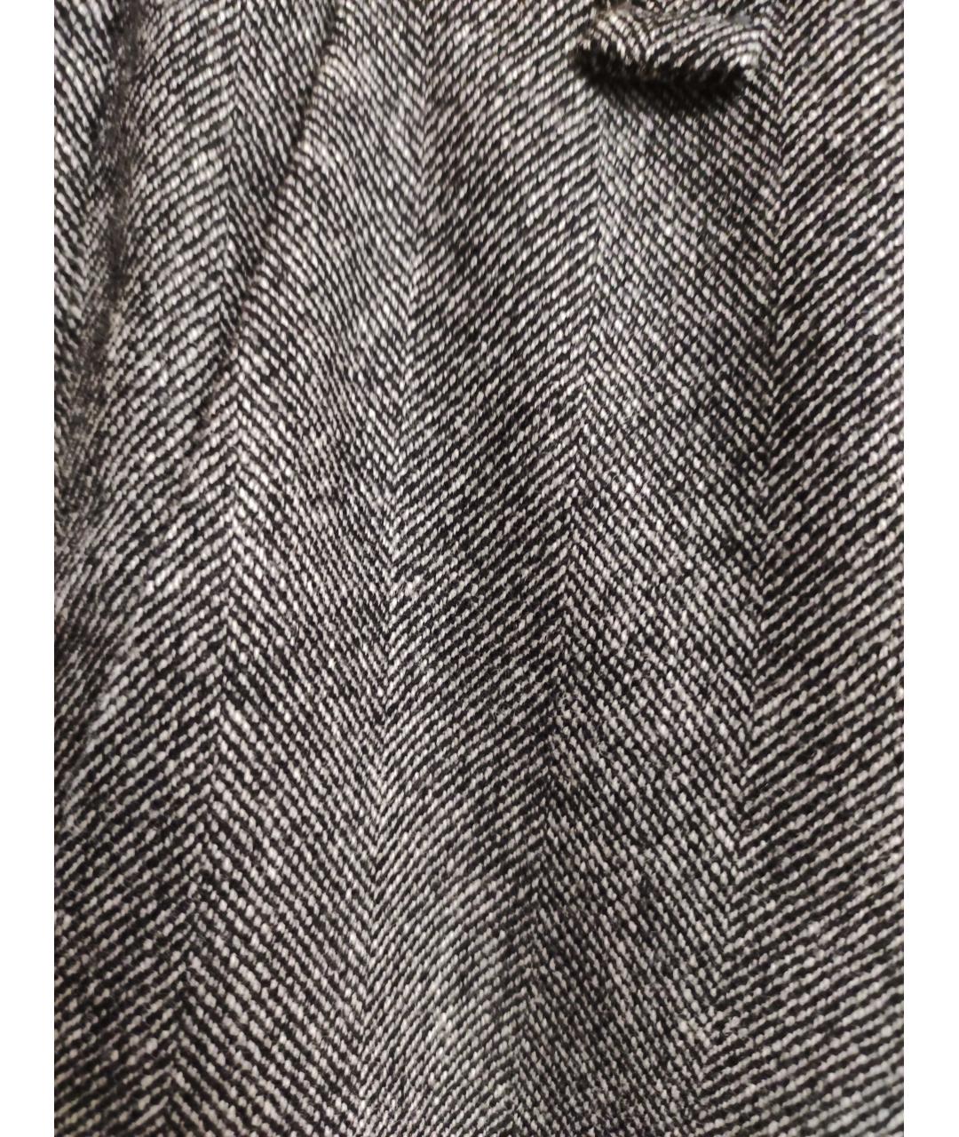 BRUNELLO CUCINELLI Серые шерстяные прямые брюки, фото 4