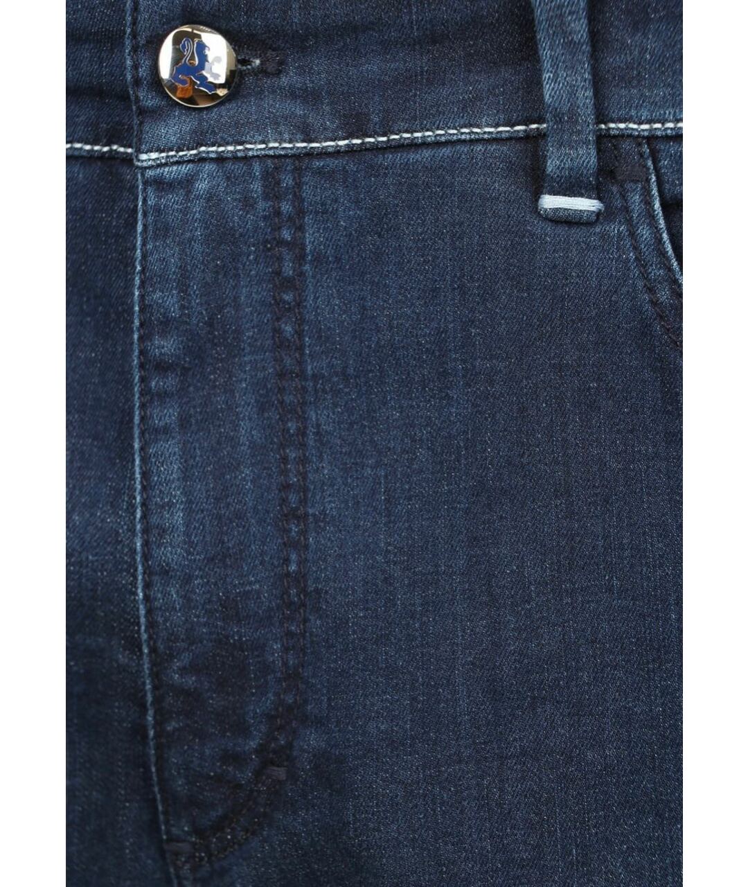 ZILLI Синие хлопко-эластановые прямые джинсы, фото 6