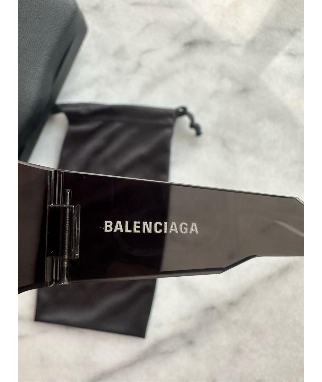 BALENCIAGA Черные пластиковые солнцезащитные очки, фото 8