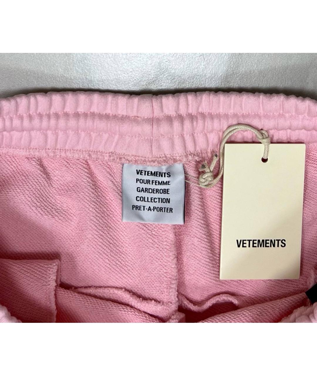 VETEMENTS Розовые спортивные брюки и шорты, фото 3