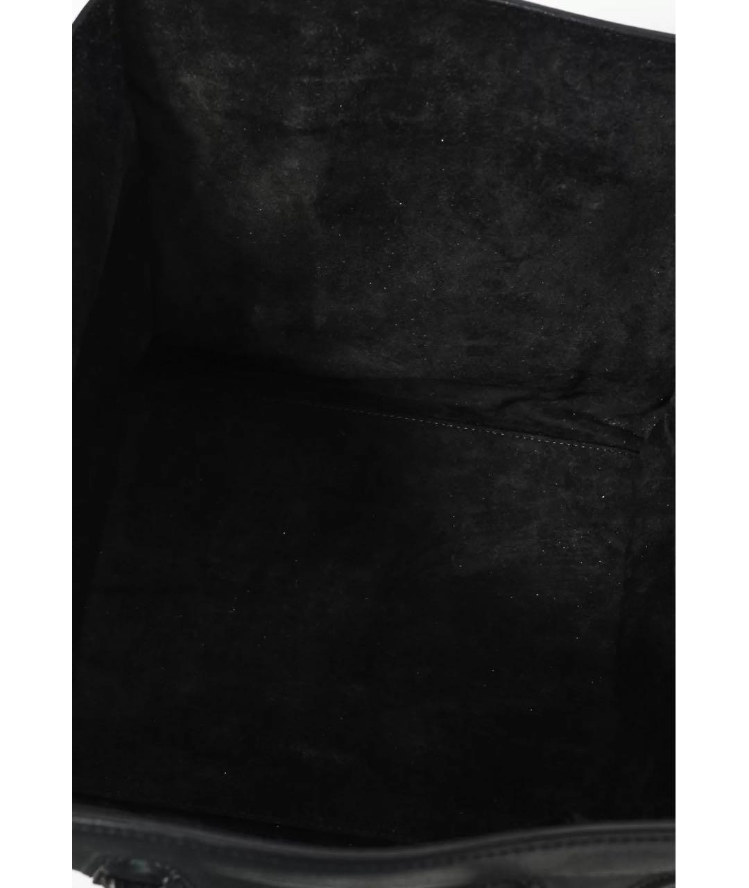 CELINE Черная кожаная сумка тоут, фото 4