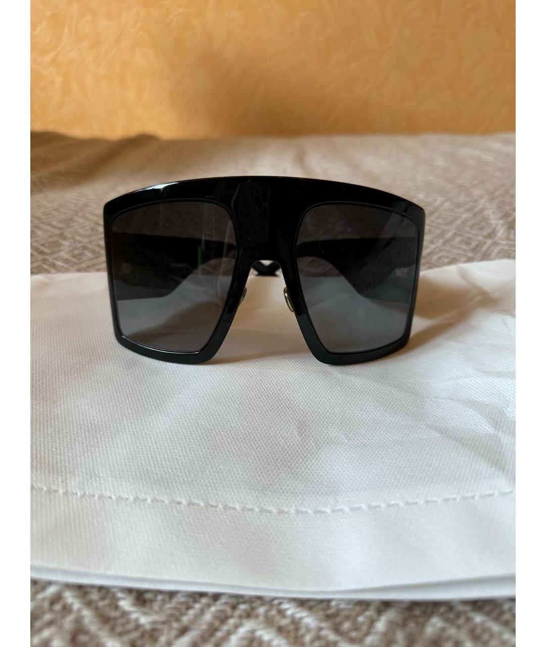 CHRISTIAN DIOR Черные пластиковые солнцезащитные очки, фото 9