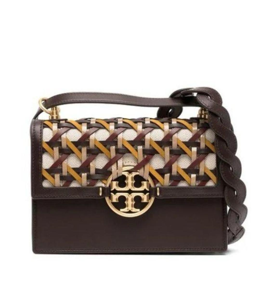 TORY BURCH Коричневая кожаная сумка через плечо, фото 1