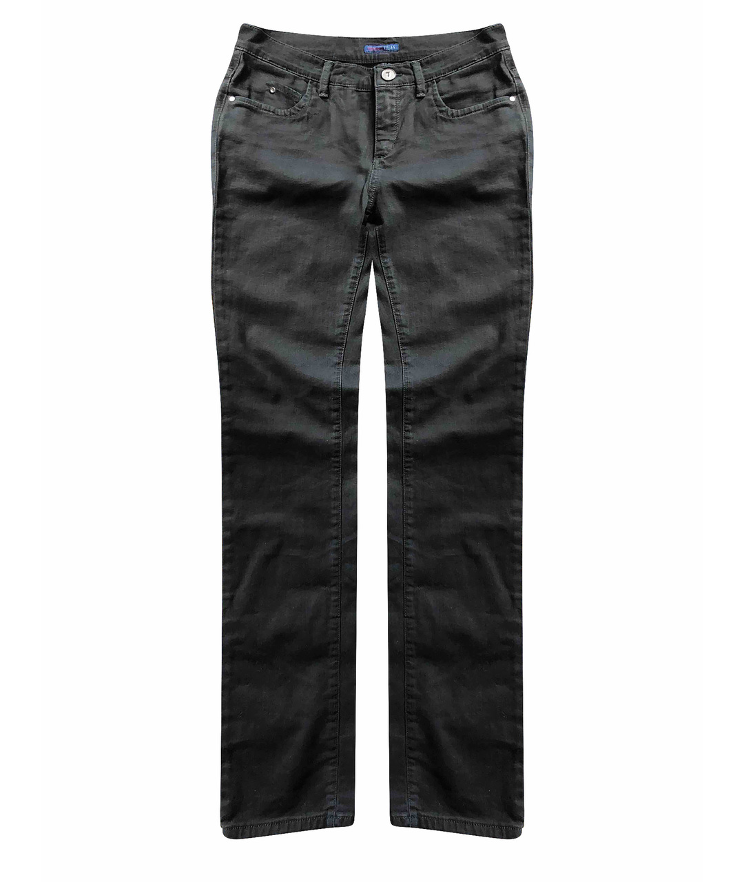 TRUSSARDI Черные хлопко-эластановые прямые джинсы, фото 1