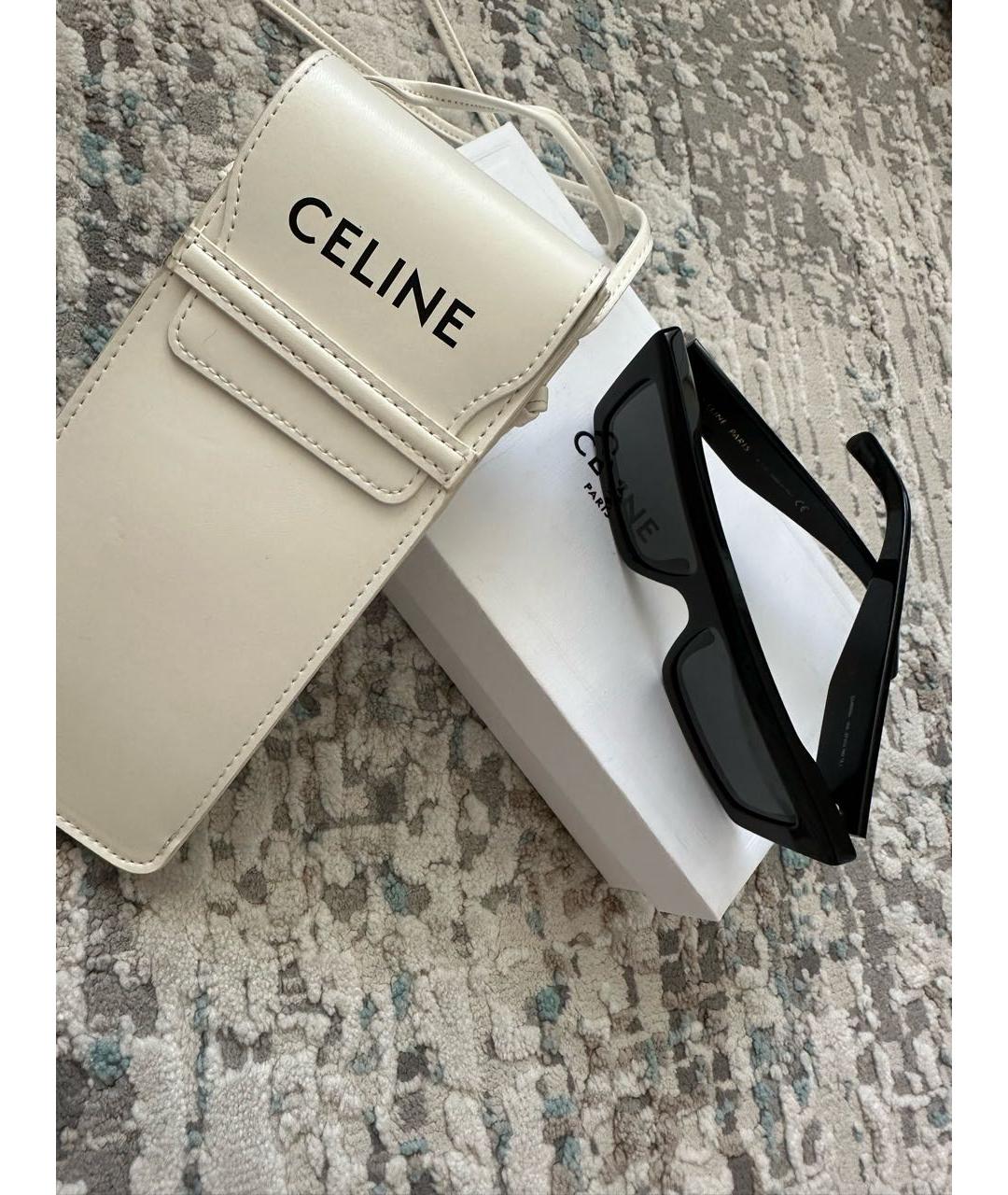 CELINE Черные пластиковые солнцезащитные очки, фото 7