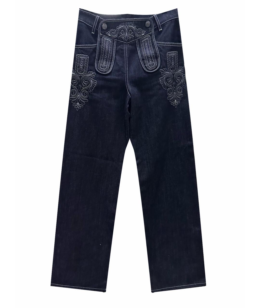 CHANEL Темно-синие хлопковые джинсы клеш, фото 1
