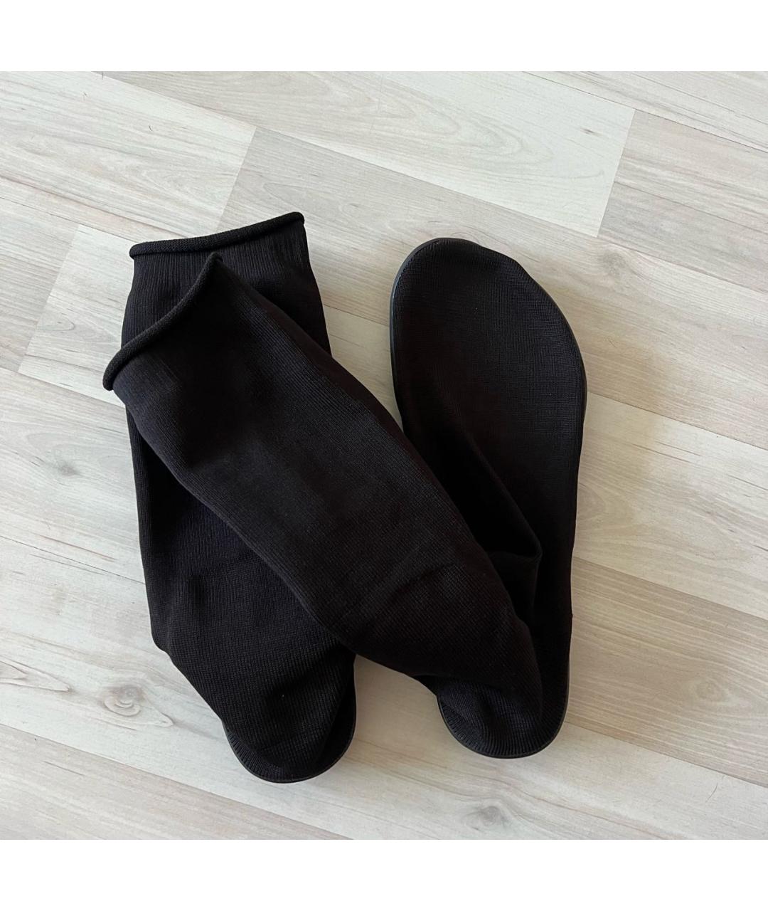 YEEZY Черные текстильные высокие кроссовки / кеды, фото 3