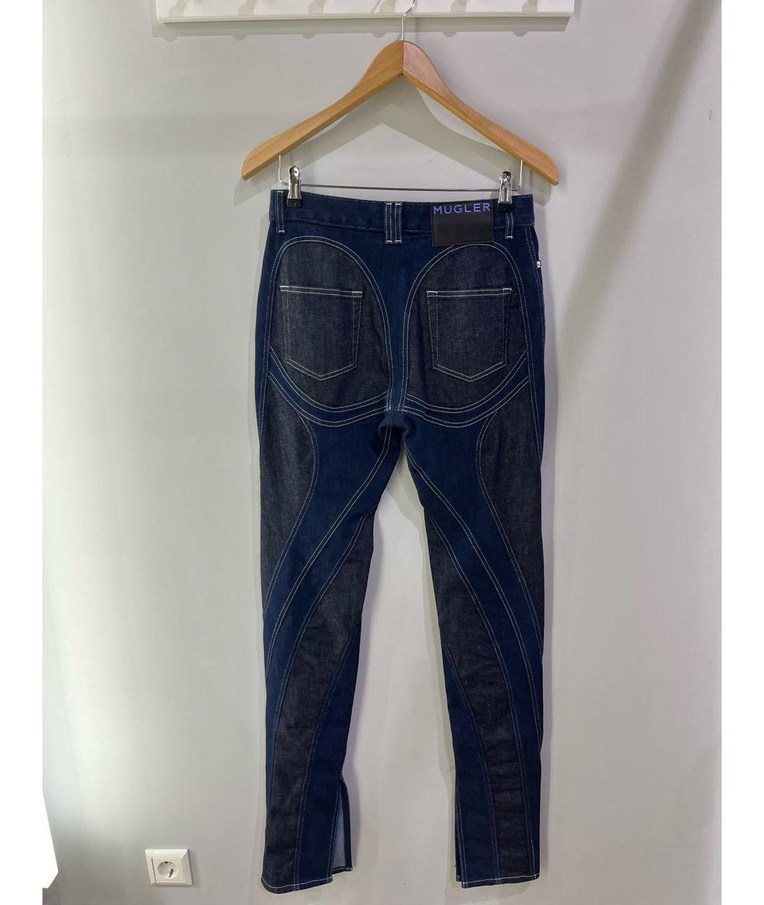 MUGLER Темно-синие прямые джинсы, фото 5
