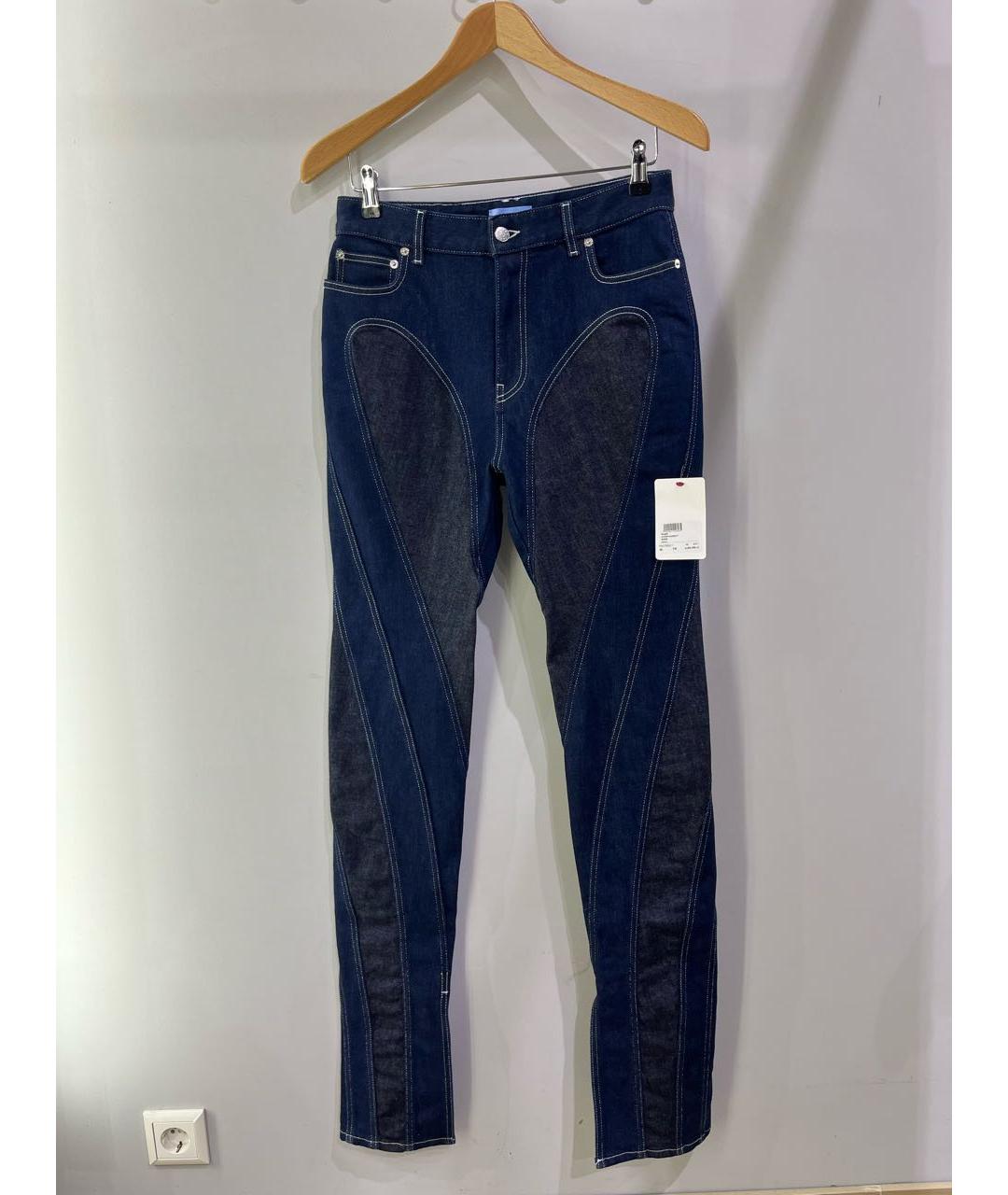 MUGLER Темно-синие прямые джинсы, фото 9