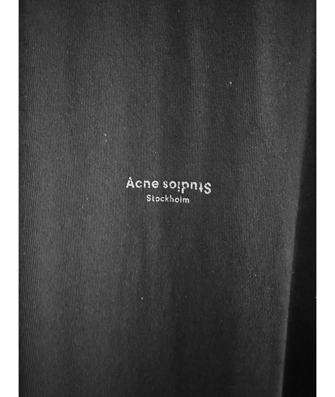 ACNE STUDIOS Черное хлопковое повседневное платье, фото 4