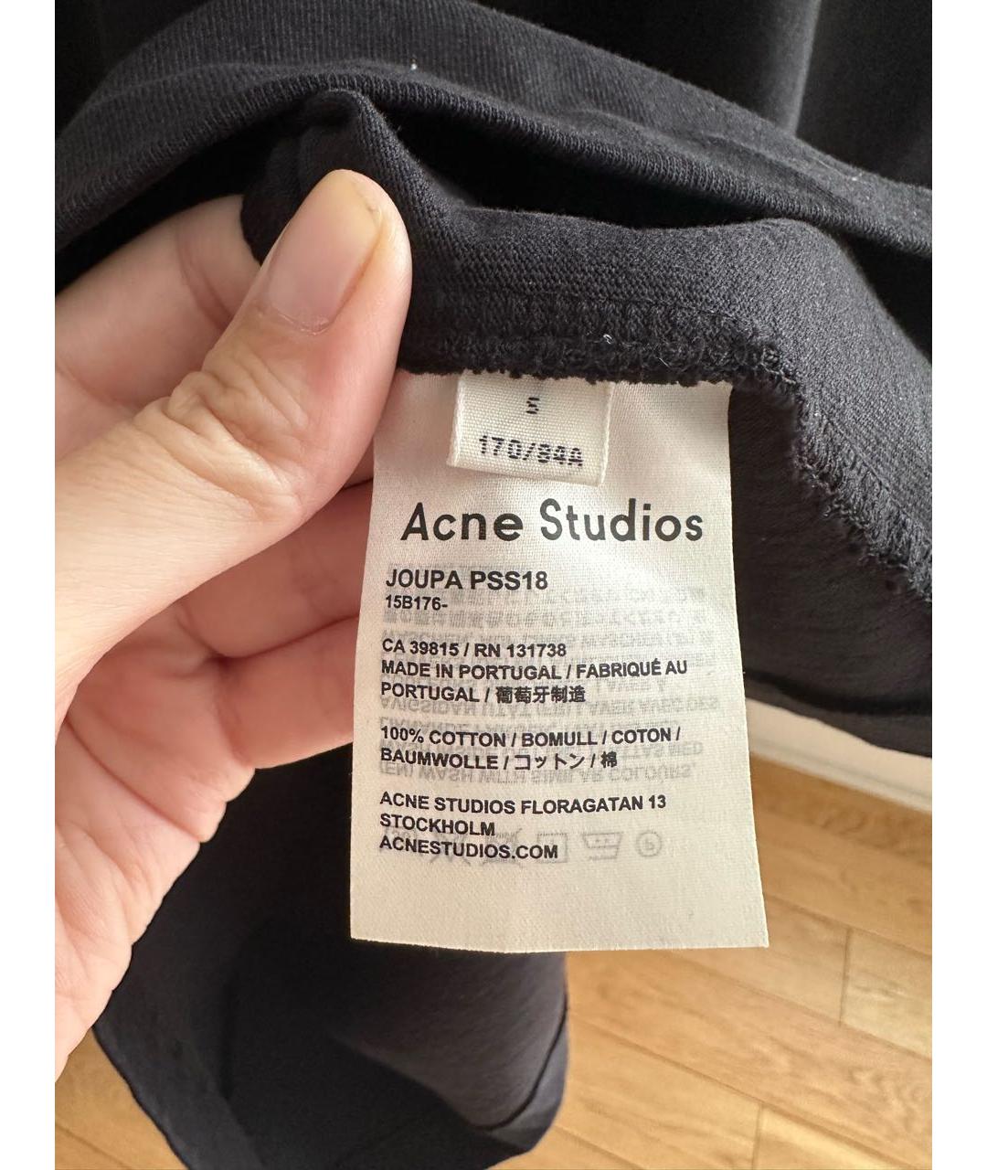 ACNE STUDIOS Черное хлопковое повседневное платье, фото 5