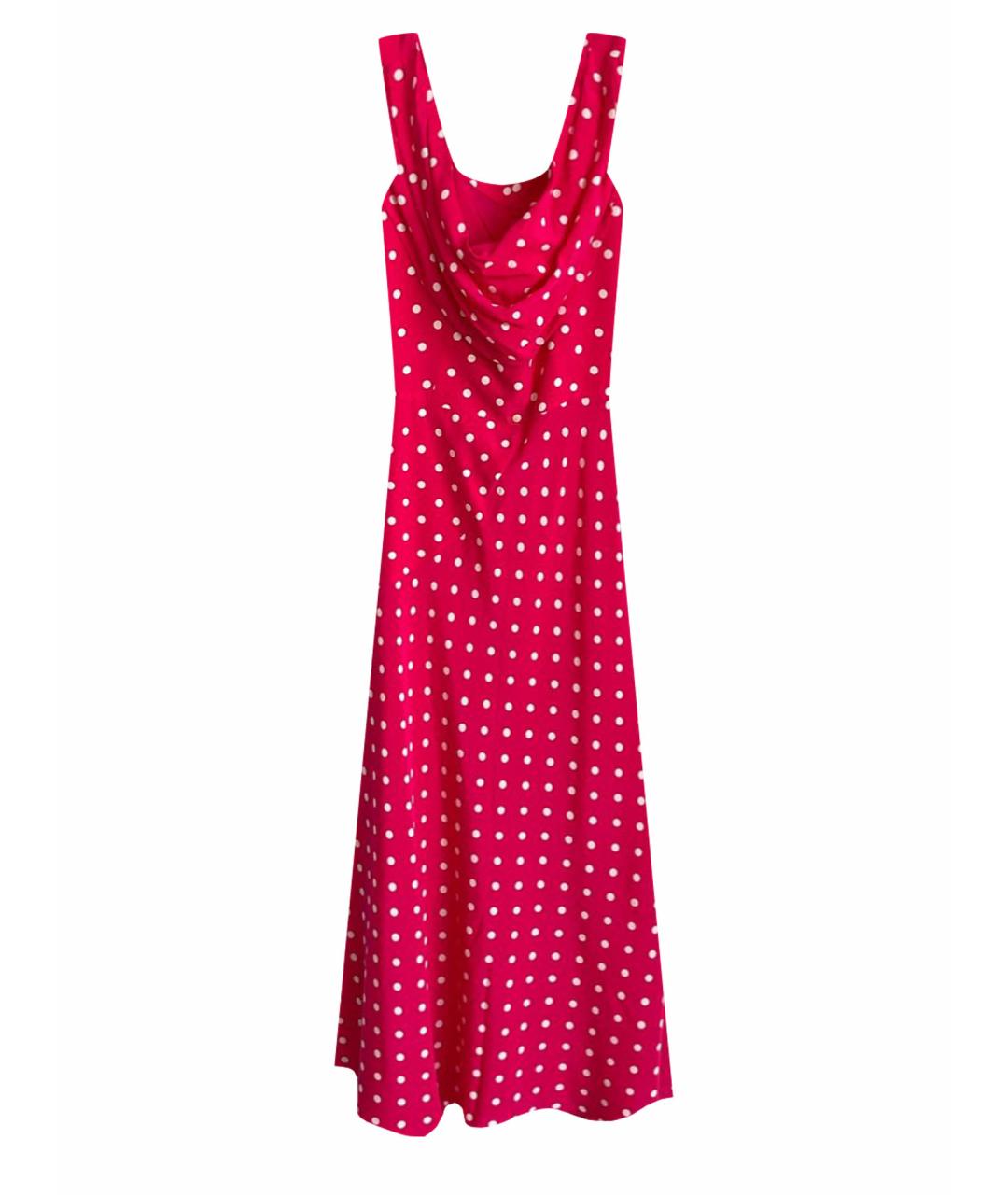 ALESSANDRA RICH Розовое хлопко-эластановое повседневное платье, фото 1