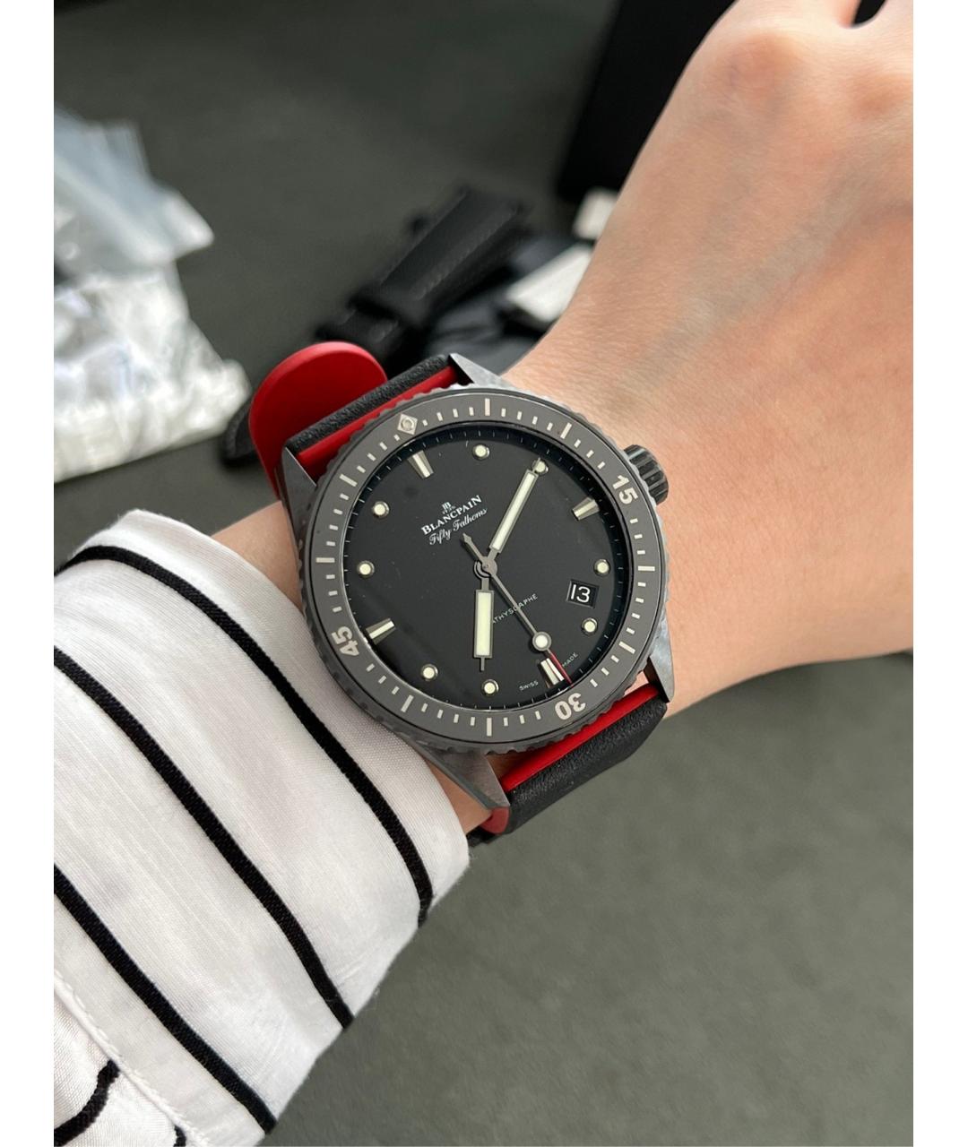 Blancpain Черные керамические часы, фото 6
