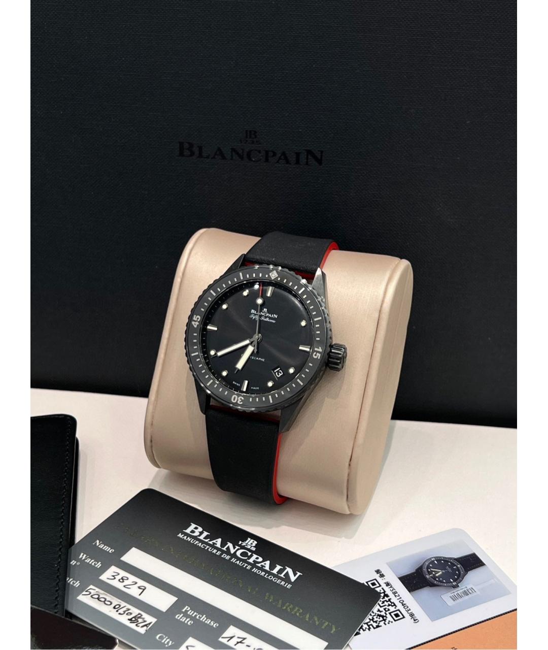 Blancpain Черные керамические часы, фото 2