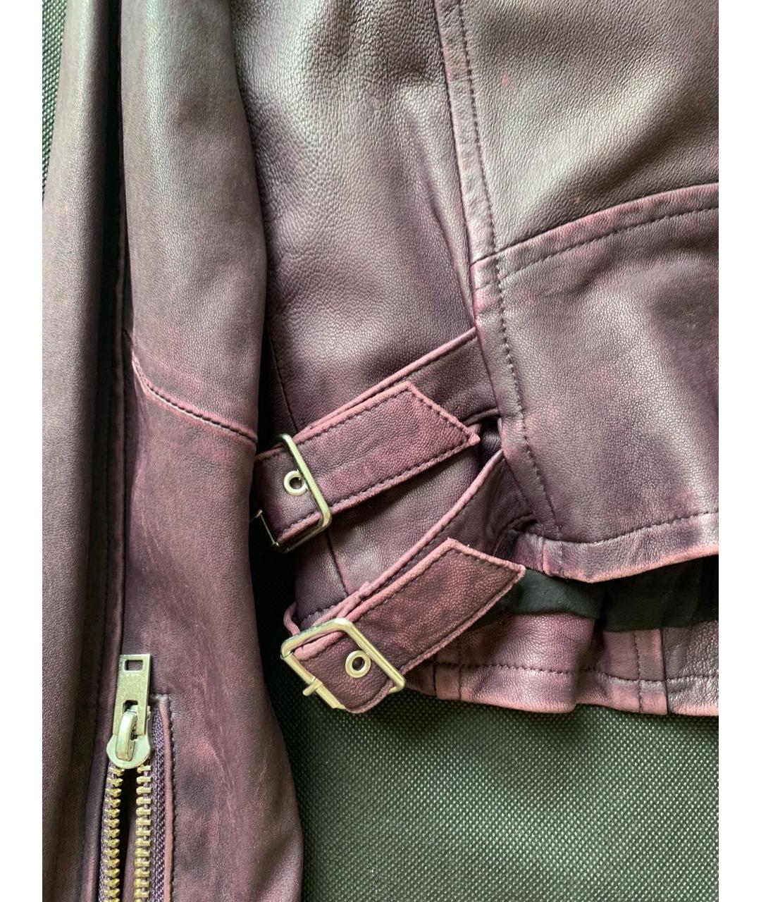 IRO Фиолетовая кожаная куртка, фото 6