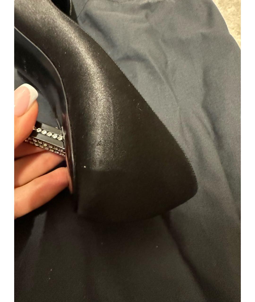 SAINT LAURENT Черные текстильные туфли, фото 8