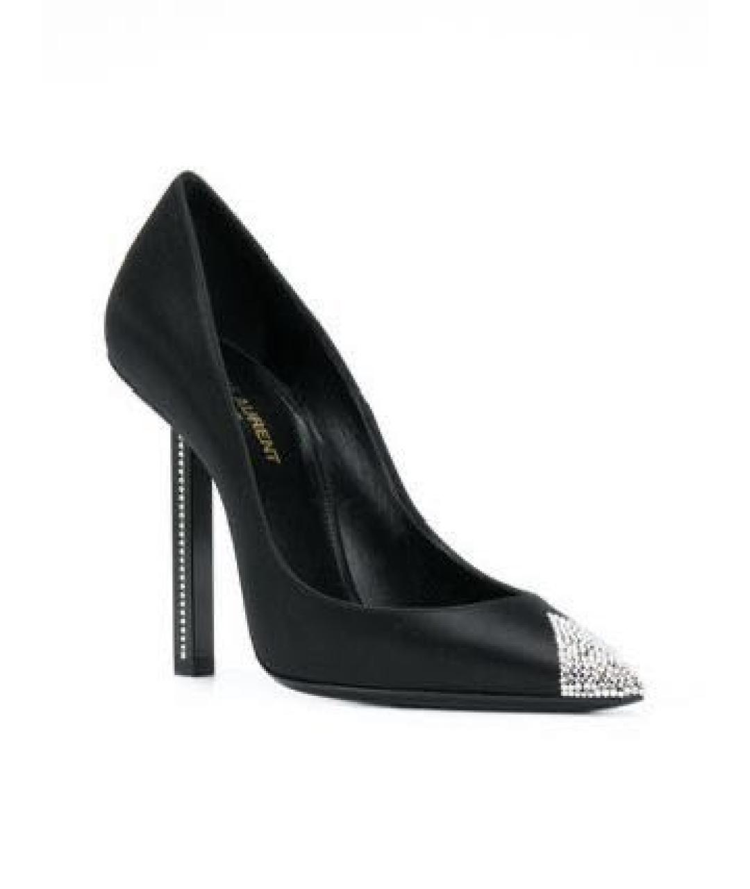 SAINT LAURENT Черные текстильные туфли, фото 4