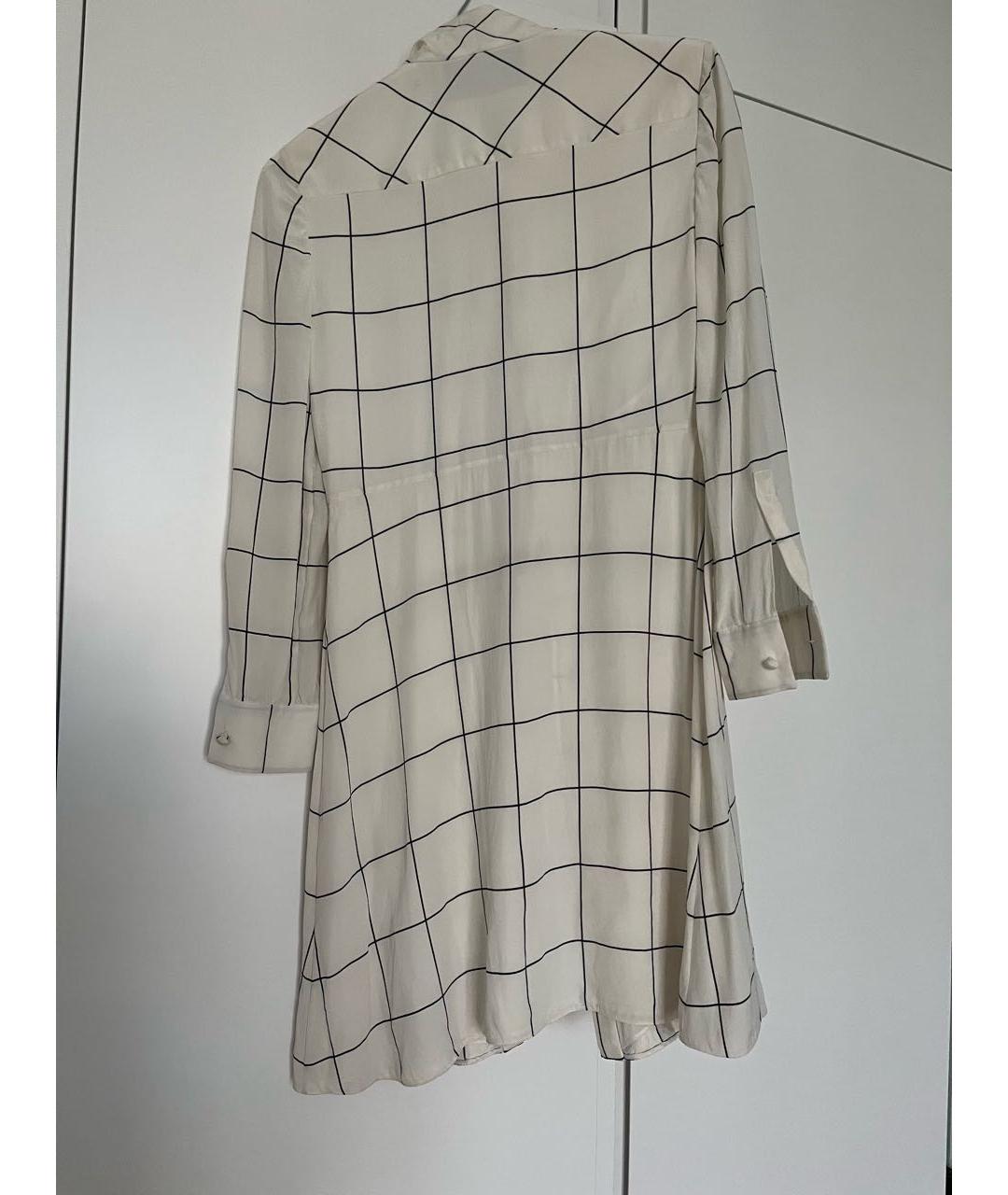 VALENTINO Белое шелковое повседневное платье, фото 2