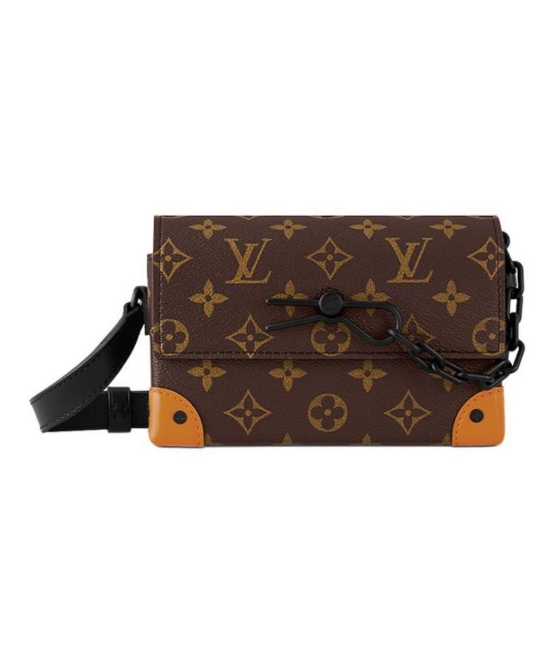 LOUIS VUITTON Коричневая кожаная сумка на плечо, фото 1