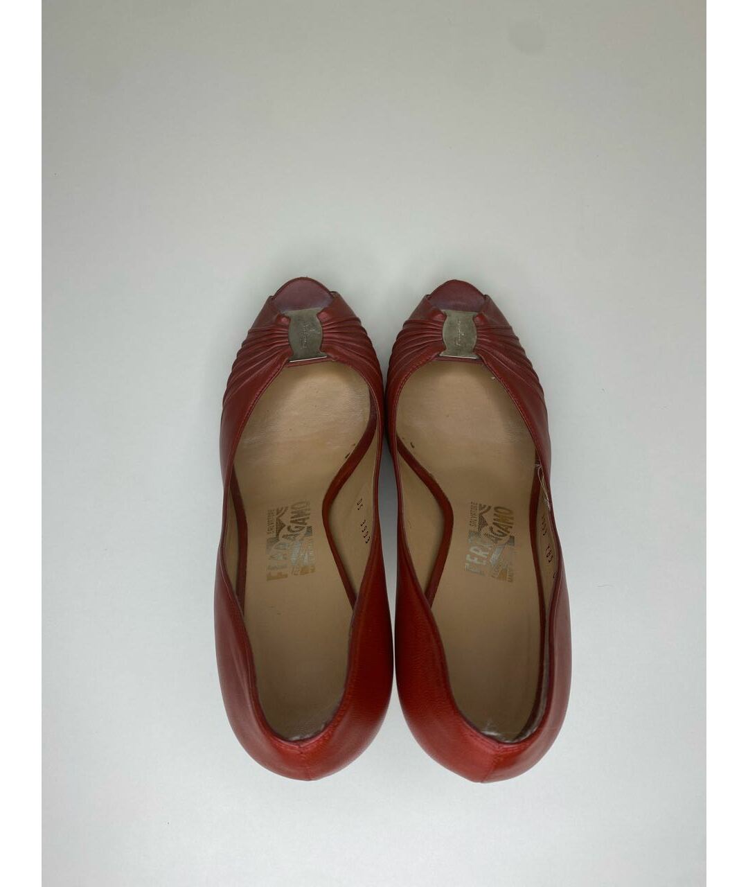 SALVATORE FERRAGAMO Бордовые кожаные туфли, фото 3
