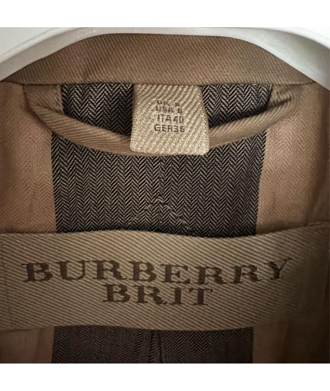 BURBERRY Бежевая хлопковая куртка, фото 3