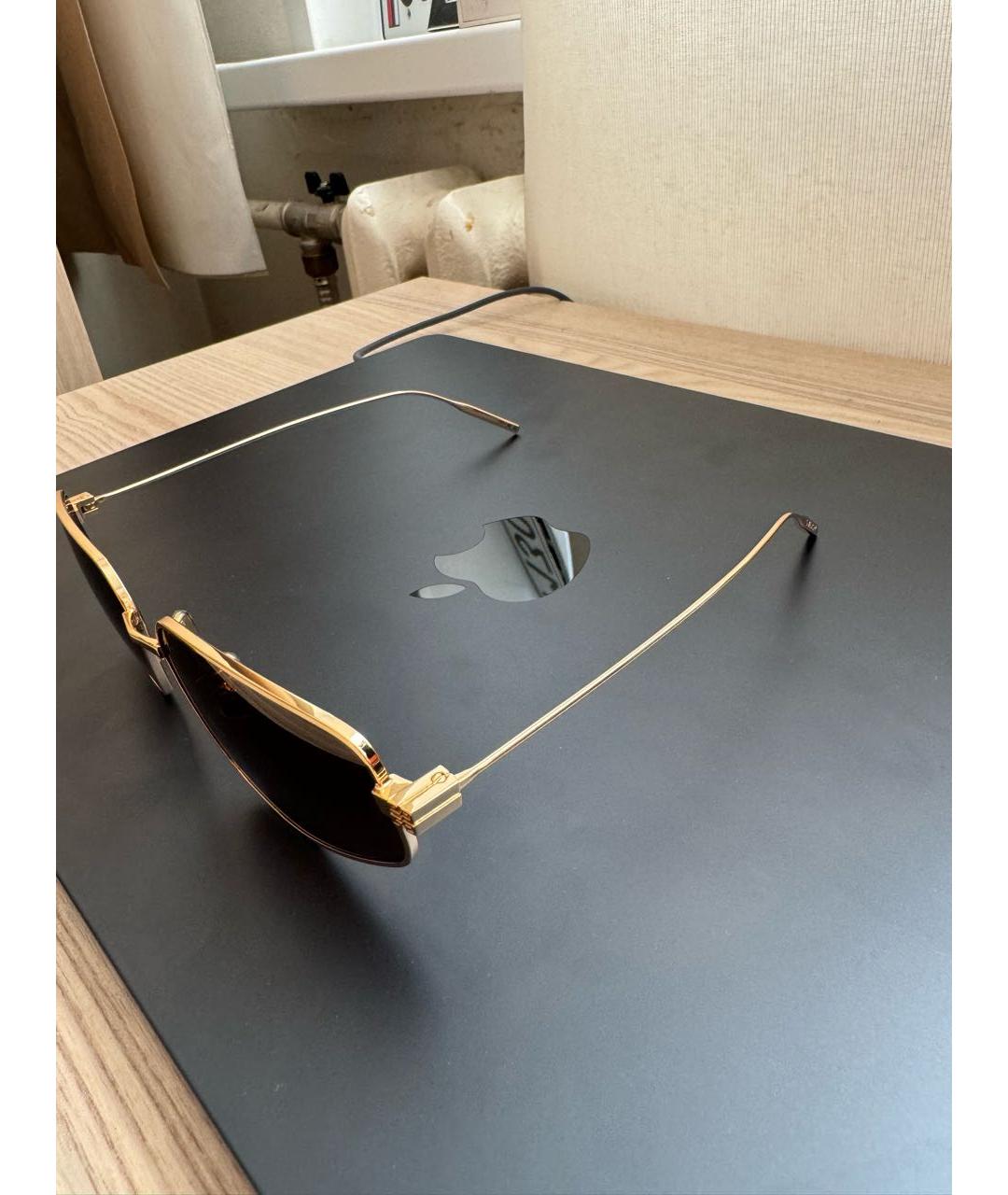 GIVENCHY Золотые металлические солнцезащитные очки, фото 3