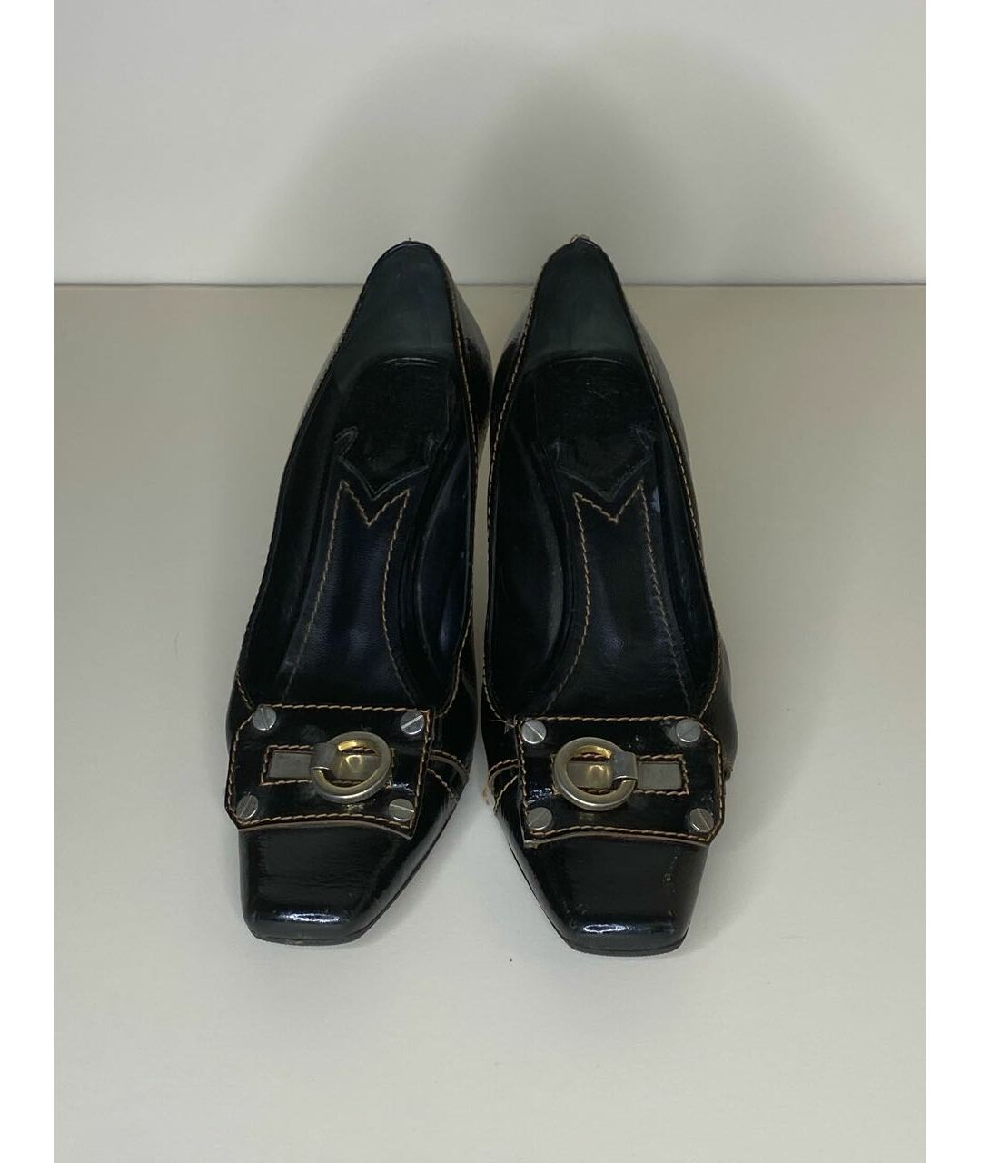 BALDININI Черные кожаные туфли, фото 2