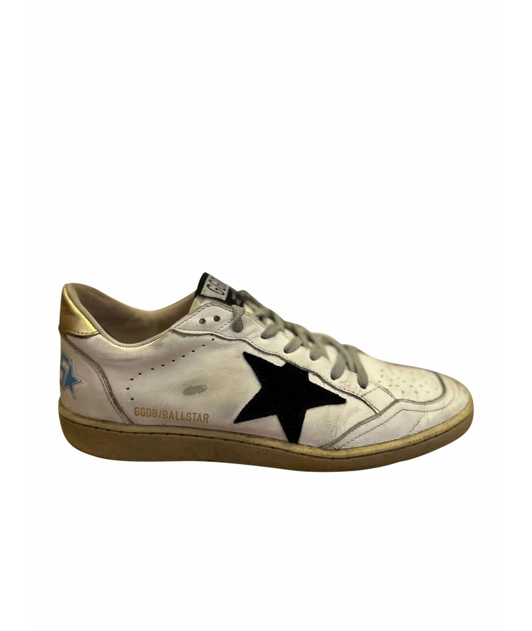 GOLDEN GOOSE DELUXE BRAND Белые кожаные кеды, фото 1