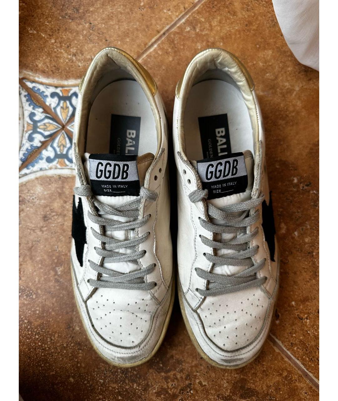 GOLDEN GOOSE DELUXE BRAND Белые кожаные кеды, фото 2